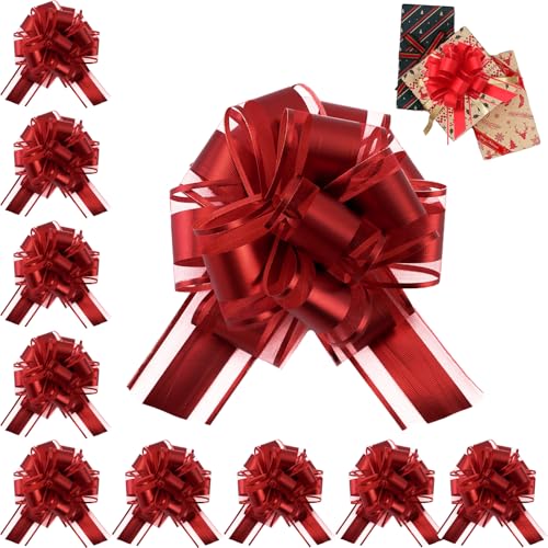 10 Stück Große Geschenkschleife, 22cm Geschenkbänder Ziehschleife Rot, für Auto Dekor Hochzeit New Houses Party Feier Geschenkeschleife Tüten-Rot Dekoschleifen Weihnachtstag 10 Stück Große Geschenkschleife, 22cm Geschenkbänder Ziehschleife Rot, für Auto Dekor Hochzeit New Houses Party Feier Geschenkeschleife Tüten-Rot Dekoschleifen Weihnachtstag von Makoto Nobu