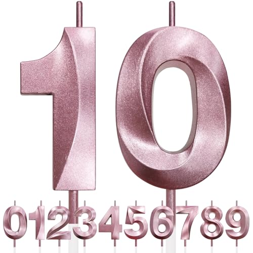 10th Geburtstagskerze, 3D Design RoséRoségold Glitter Nummer Kerzen, Cake Topper Dekorationen, Kuchen Kerze für Geburtstagsparty, Hochzeitstag, Baby-Dusche, Party-Dekoration 10th Geburtstagskerze, 3D Design RoséRoségold Glitter Nummer Kerzen, Cake Topper Dekorationen, Kuchen Kerze für Geburtstagsparty, Hochzeitstag, Baby-Dusche, Party-Dekoration von Makoto Nobu
