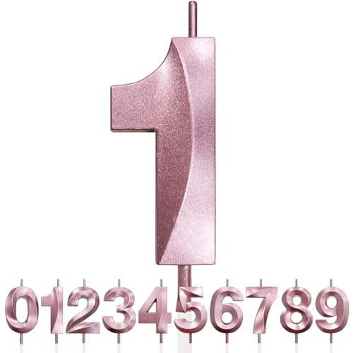Nummer 1 Geburtstagskerze, 1. Geburtstag Kerze, 3D Design Roségold Glitter Nummer Kerzen, Cake Topper Dekorationen, Kuchen Kerze für Geburtstagsparty, Hochzeitstag, Baby-Dusche, Party-Dekoration Nummer 1 Geburtstagskerze, 1. Geburtstag Kerze, 3D Design Roségold Glitter Nummer Kerzen, Cake Topper Dekorationen, Kuchen Kerze für Geburtstagsparty, Hochzeitstag, Baby-Dusche, Party-Dekoration von Makoto Nobu