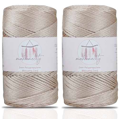 Makromecity 2 Strang Makramee Garn 2mm x 230m Premium Polyester Macrame Cord Polypropylene Yarn für Handwerk Wohndekorationen Platzteller Umhängetasche Handtasche Runner Schnullerkette 20 Farbe Makromecity 2 Strang Makramee Garn 2mm x 230m Premium Polyester Macrame Cord Polypropylene Yarn für Handwerk Wohndekorationen Platzteller Umhängetasche Handtasche Runner Schnullerkette 20 Farbe von Makromecity