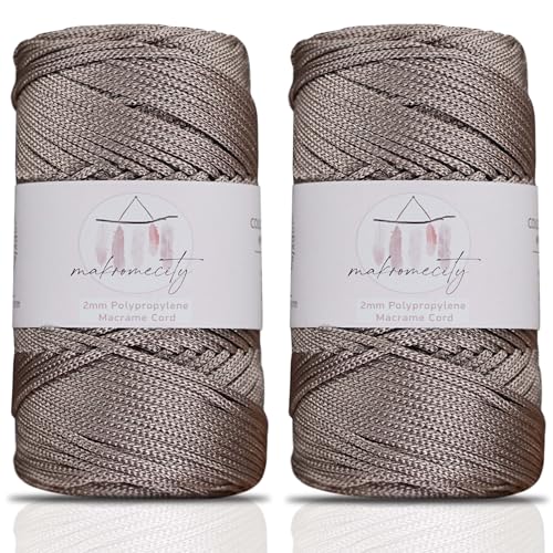 Makromecity 2 Strang Makramee Garn 2mm x 230m Premium Polyester Macrame Cord Polypropylene Yarn für Handwerk Wohndekorationen Platzteller Umhängetasche Handtasche Runner Schnullerkette 20 Farbe Makromecity 2 Strang Makramee Garn 2mm x 230m Premium Polyester Macrame Cord Polypropylene Yarn für Handwerk Wohndekorationen Platzteller Umhängetasche Handtasche Runner Schnullerkette 20 Farbe von Makromecity