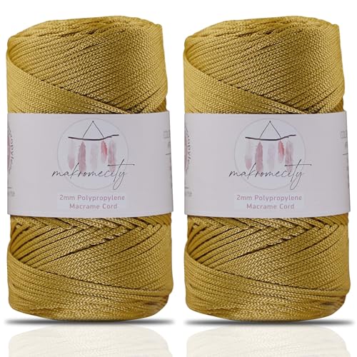 Makromecity 2 Strang Makramee Garn 2mm x 230m Premium Polyester Macrame Cord Polypropylene Yarn für Handwerk Wohndekorationen Platzteller Umhängetasche Handtasche Runner Schnullerkette 20 Farbe Makromecity 2 Strang Makramee Garn 2mm x 230m Premium Polyester Macrame Cord Polypropylene Yarn für Handwerk Wohndekorationen Platzteller Umhängetasche Handtasche Runner Schnullerkette 20 Farbe von Makromecity