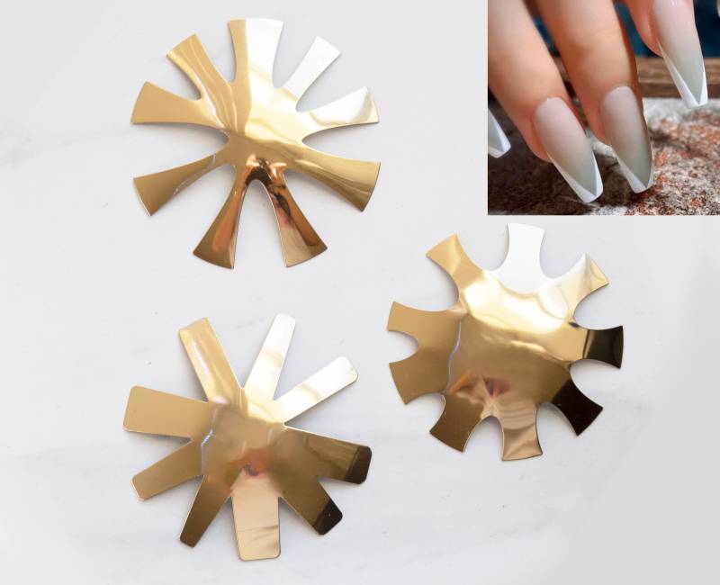 Maniküre Kantenschneider/French Smile Line Cutter Nail Art Acryl Tool Kit Mit 11 Größen Edelstahl Diy V-Form Platte von Makynail