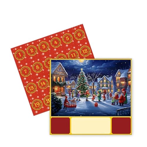 Weihnachts-Countdown-Kalender-Puzzle, 24 Tage Weihnachten, Advent, Puzzle, 1008 Teile, Countdown bis Weihnachten, Puzzle, Weihnachtsspielzeug (Size : A) von MalUan