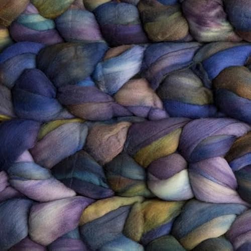 Spinnfasern Kammzug handgefärbt Wolle zum spinnen, Malabrigo Nube, Spinnband Märchenwolle Filzwolle Merino, 113g, filzen, weben (Candombe) von Malabrigo