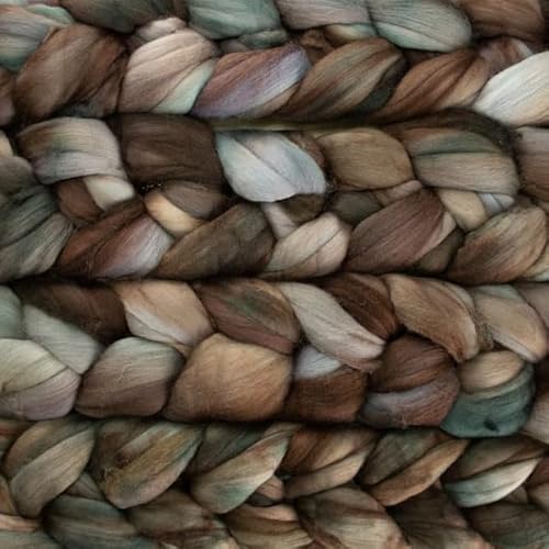 Spinnfasern Kammzug handgefärbt Wolle zum spinnen, Malabrigo Nube, Spinnband Märchenwolle Filzwolle Merino, 113g, filzen, weben (Corteza) von Malabrigo
