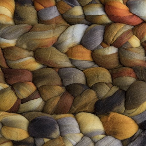 Spinnfasern Kammzug handgefärbt Wolle zum spinnen, Malabrigo Nube, Spinnband Märchenwolle Filzwolle Merino, 113g, filzen, weben (Glitter) von Malabrigo