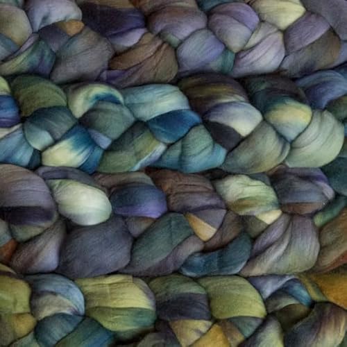 Spinnfasern Kammzug handgefärbt Wolle zum spinnen, Malabrigo Nube, Spinnband Märchenwolle Filzwolle Merino, 113g, filzen, weben (Hojas) von Malabrigo