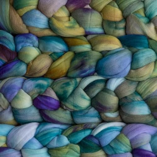 Spinnfasern Kammzug handgefärbt Wolle zum spinnen, Malabrigo Nube, Spinnband Märchenwolle Filzwolle Merino, 113g, filzen, weben (Indiecita) von Malabrigo