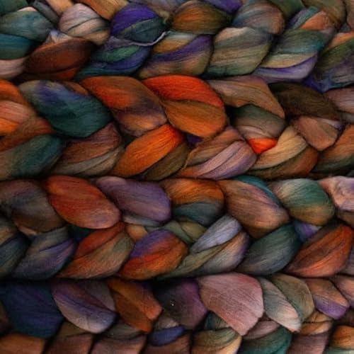 Spinnfasern Kammzug handgefärbt Wolle zum spinnen, Malabrigo Nube, Spinnband Märchenwolle Filzwolle Merino, 113g, filzen, weben (Marte) von Malabrigo