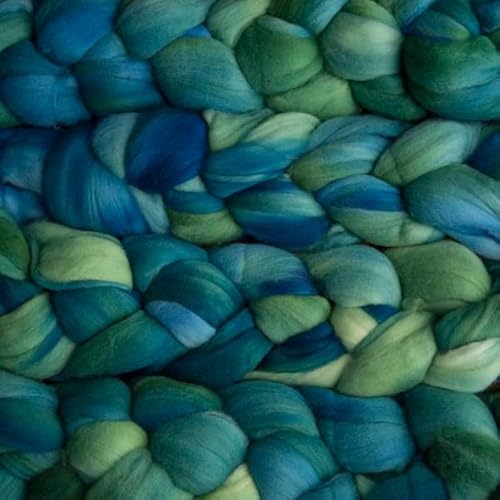 Spinnfasern Kammzug handgefärbt Wolle zum spinnen, Malabrigo Nube, Spinnband Märchenwolle Filzwolle Merino, 113g, filzen, weben (Solis) von Malabrigo