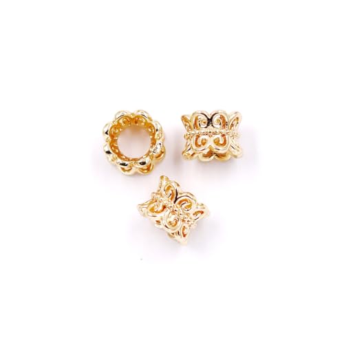Malahill Abstandshalter aus Messing für Schmuckherstellung, 50 Stück, 6 x 5 mm, 14 Karat Gold Malahill Abstandshalter aus Messing für Schmuckherstellung, 50 Stück, 6 x 5 mm, 14 Karat Gold von Malahill