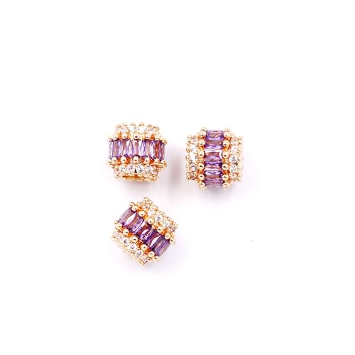 Malahill Abstandshalter für Schmuckherstellung, 9 x 9 mm, 18 Karat Gold, Violett, 10 Stück Malahill Abstandshalter für Schmuckherstellung, 9 x 9 mm, 18 Karat Gold, Violett, 10 Stück von Malahill
