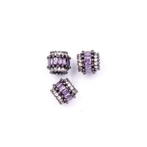 Malahill Abstandshalter für Schmuckherstellung, 9 x 9 mm, Schwarz, Lila, 10 Stück Malahill Abstandshalter für Schmuckherstellung, 9 x 9 mm, Schwarz, Lila, 10 Stück von Malahill