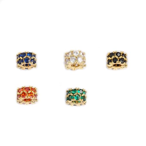 Malahill Ausgezeichnete Qualität, 10 Stück Zirkonia-Abstandshalter für Schmuckherstellung, 9 x 6 mm, 18 Karat Gold-Grün Malahill Ausgezeichnete Qualität, 10 Stück Zirkonia-Abstandshalter für Schmuckherstellung, 9 x 6 mm, 18 Karat Gold-Grün von Malahill