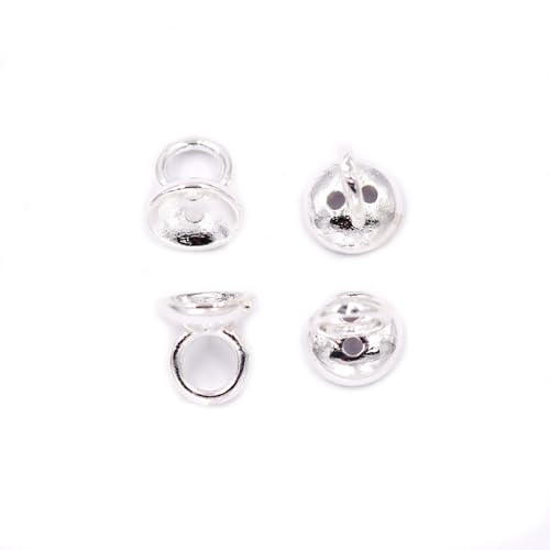 Malahill Endkappen für Schmuckherstellung, 50 Stück, 4,5 x 5 mm, silberfarben Malahill Endkappen für Schmuckherstellung, 50 Stück, 4,5 x 5 mm, silberfarben von Malahill