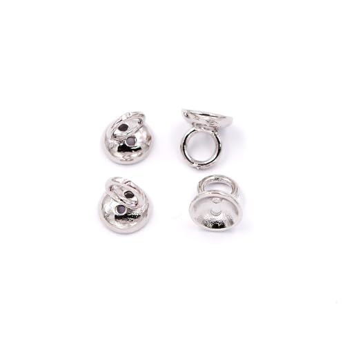 Malahill Endkappen für Schmuckherstellung, 50 Stück, 6 x 6,2 mm, Weißgold Malahill Endkappen für Schmuckherstellung, 50 Stück, 6 x 6,2 mm, Weißgold von Malahill