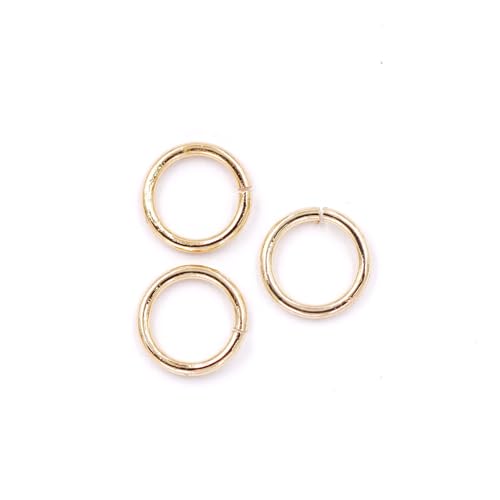 Malahill Hochwertige Schmuck-Binderinge für die Schmuckherstellung, 100 Stück, 6 mm, 14 Karat Gold Malahill Hochwertige Schmuck-Binderinge für die Schmuckherstellung, 100 Stück, 6 mm, 14 Karat Gold von Malahill