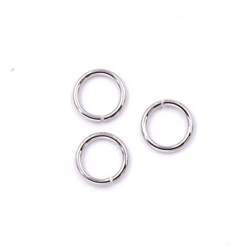 Malahill Hochwertige Schmuck-Binderinge für die Schmuckherstellung, 100 Stück, 8 mm, Weißgold Malahill Hochwertige Schmuck-Binderinge für die Schmuckherstellung, 100 Stück, 8 mm, Weißgold von Malahill