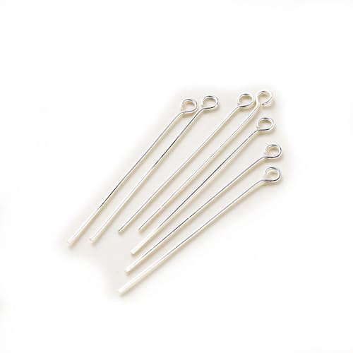 Malahill Hochwertige Schmuckstücke, 100 Stück Ösennadeln für die Schmuckherstellung, Silber, 40 mm Malahill Hochwertige Schmuckstücke, 100 Stück Ösennadeln für die Schmuckherstellung, Silber, 40 mm von Malahill