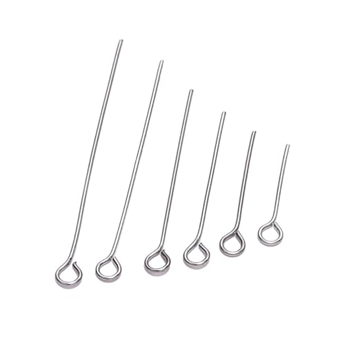 Malahill Hochwertige Schmuckstücke, 100 Stück Ösennadeln für die Schmuckherstellung, Weißgold, 20 mm von Malahill