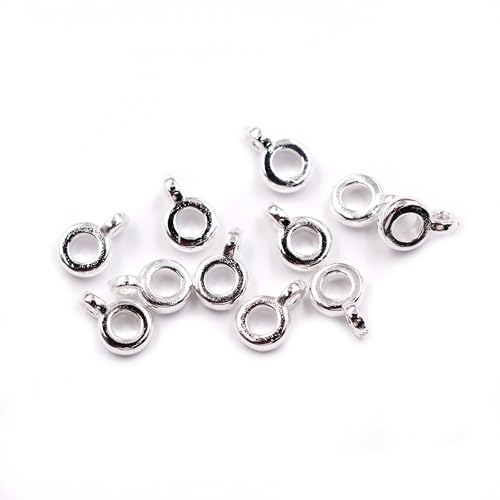 Malahill Hochwertige Schmuckstücke, 6,5 x 2 mm, zur Herstellung von Schmuck, Halsketten, Armbändern, Silber von Malahill