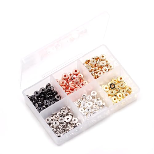 Malahill Hochwertige Schmuckstücke, 6 x 2 mm, Abstandshalter für Schmuck, Halsketten, Armbänder, 300 Stück, 6 Farben Malahill Hochwertige Schmuckstücke, 6 x 2 mm, Abstandshalter für Schmuck, Halsketten, Armbänder, 300 Stück, 6 Farben von Malahill