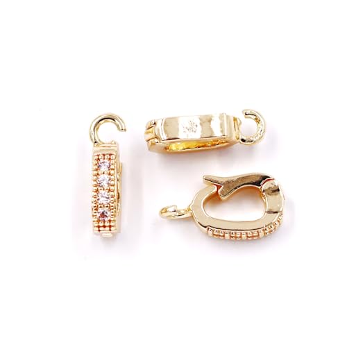 Malahill Hochwertige Schmuckstücke, kubische Zirkonia-Öse für die Schmuckherstellung, 2,5 x 7 mm, 14 Karat Gold Malahill Hochwertige Schmuckstücke, kubische Zirkonia-Öse für die Schmuckherstellung, 2,5 x 7 mm, 14 Karat Gold von Malahill