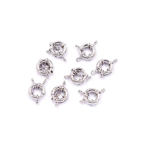 Malahill Hochwertige Schmuckzubehör, Radverschlüsse für Schmuckherstellung, 11 mm, Weißgold, 30 Stück Malahill Hochwertige Schmuckzubehör, Radverschlüsse für Schmuckherstellung, 11 mm, Weißgold, 30 Stück von Malahill