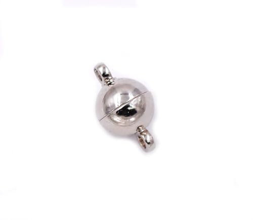 Malahill Hochwertiger Schmuckzubehör, runder Verschluss für Schmuckherstellung, 10 Stück, 6 x 12 mm, Weißgold Malahill Hochwertiger Schmuckzubehör, runder Verschluss für Schmuckherstellung, 10 Stück, 6 x 12 mm, Weißgold von Malahill