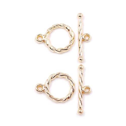 Malahill Knebelverschluss für Schmuckherstellung, OT-Verschluss für Halsketten, Armbänder, 12 mm, 14 Karat Gold, 30 Sets Malahill Knebelverschluss für Schmuckherstellung, OT-Verschluss für Halsketten, Armbänder, 12 mm, 14 Karat Gold, 30 Sets von Malahill