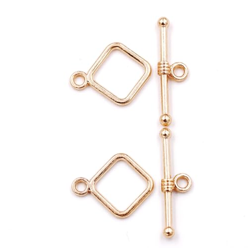 Malahill Knebelverschluss für Schmuckherstellung, OT-Verschluss für Halsketten, Armbänder, 14 mm, 14 Karat Gold, 30 Sets Malahill Knebelverschluss für Schmuckherstellung, OT-Verschluss für Halsketten, Armbänder, 14 mm, 14 Karat Gold, 30 Sets von Malahill