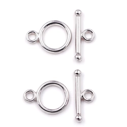 Malahill Knebelverschluss für Schmuckherstellung, OT-Verschluss für Halsketten, Armbänder, 14 mm, Weißgold, 30 Sets Malahill Knebelverschluss für Schmuckherstellung, OT-Verschluss für Halsketten, Armbänder, 14 mm, Weißgold, 30 Sets von Malahill