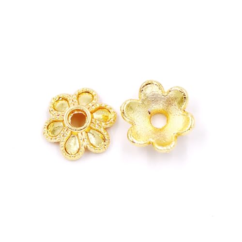Malahill Perlenkappen für Schmuckherstellung, 10 mm, 18 Karat Gold, 100 Stück Malahill Perlenkappen für Schmuckherstellung, 10 mm, 18 Karat Gold, 100 Stück von Malahill