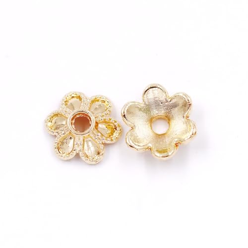 Malahill Perlenkappen für Schmuckherstellung, 100 Stück, 6 mm, 14 Karat Gold Malahill Perlenkappen für Schmuckherstellung, 100 Stück, 6 mm, 14 Karat Gold von Malahill