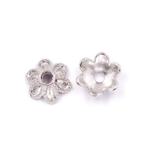 Malahill Perlenkappen für Schmuckherstellung, hervorragende Qualität, 6 mm, Weißgold, 100 Stück Malahill Perlenkappen für Schmuckherstellung, hervorragende Qualität, 6 mm, Weißgold, 100 Stück von Malahill