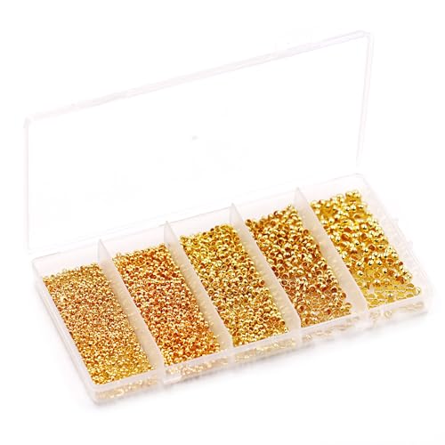 Malahill Quetschperlen für Schmuckherstellung, 2000 Stück, 18 Karat Gold Malahill Quetschperlen für Schmuckherstellung, 2000 Stück, 18 Karat Gold von Malahill