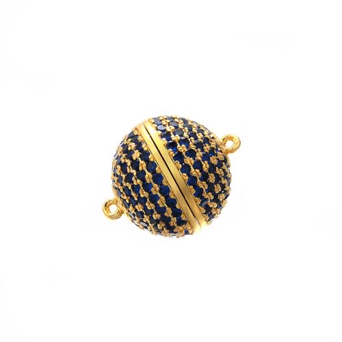 Malahill Runde Schließe für Schmuckherstellung, 10 mm, 18 Karat Gold, Blau, 10 Stück Malahill Runde Schließe für Schmuckherstellung, 10 mm, 18 Karat Gold, Blau, 10 Stück von Malahill