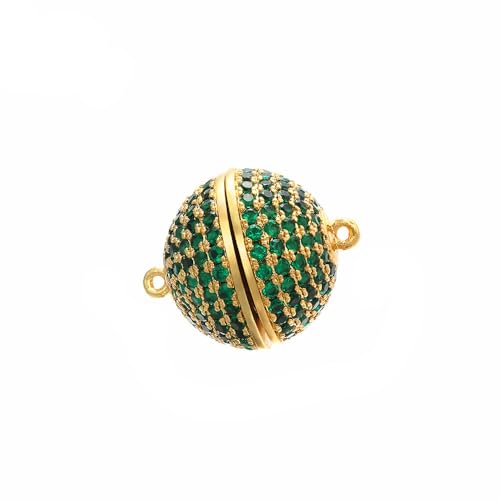 Malahill Runde Verschlüsse für Schmuckherstellung, 10 mm, 18 Karat Gold, Grün, 10 Stück Malahill Runde Verschlüsse für Schmuckherstellung, 10 mm, 18 Karat Gold, Grün, 10 Stück von Malahill