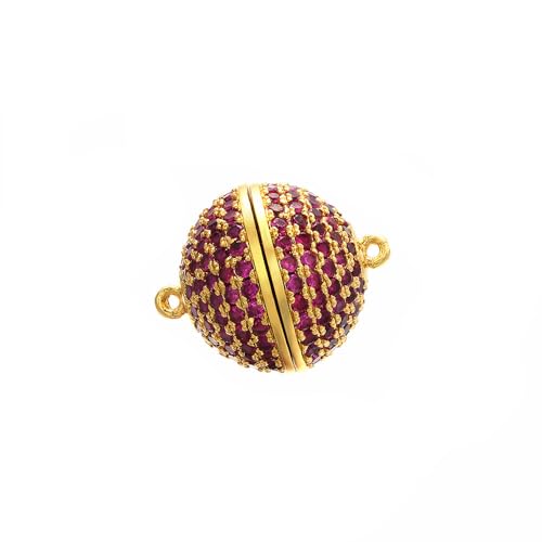 Malahill Runde Verschlüsse für Schmuckherstellung, 10 mm, 18 Karat Gold, Rot, 10 Stück von Malahill