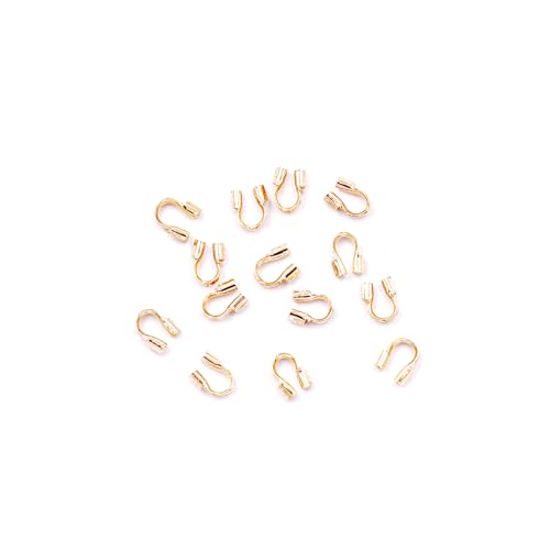 Malahill Schmuckzubehör von ausgezeichneter Qualität, 100 Stück, Drahtschutz für die Schmuckherstellung, 5 x 6 mm, 14 Karat Gold Malahill Schmuckzubehör von ausgezeichneter Qualität, 100 Stück, Drahtschutz für die Schmuckherstellung, 5 x 6 mm, 14 Karat Gold von Malahill