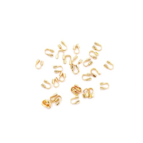 Malahill Schmuckzubehör von ausgezeichneter Qualität, 100 Stück, Drahtschutz für die Schmuckherstellung, 5 x 6 mm, 18 Karat Gold Malahill Schmuckzubehör von ausgezeichneter Qualität, 100 Stück, Drahtschutz für die Schmuckherstellung, 5 x 6 mm, 18 Karat Gold von Malahill