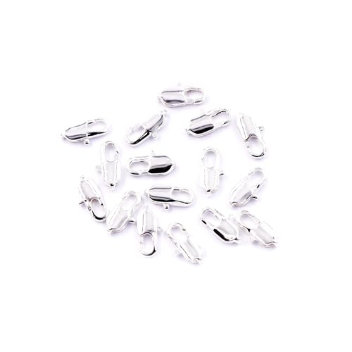 Malahill Schmuckzubehör von ausgezeichneter Qualität, 40 Stück, Fischschwanz-Verschlüsse für Schmuckherstellung, 6 x 12 mm, Silber Malahill Schmuckzubehör von ausgezeichneter Qualität, 40 Stück, Fischschwanz-Verschlüsse für Schmuckherstellung, 6 x 12 mm, Silber von Malahill