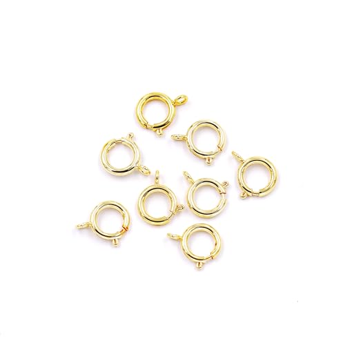 Malahill Schmuckzubehör von ausgezeichneter Qualität, 40 Stück, Ringverschlüsse für Schmuckherstellung, 12 mm, 18 Karat Gold von Malahill