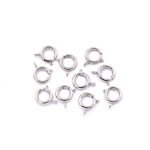 Malahill Schmuckzubehör von ausgezeichneter Qualität, 40 Stück, Ringverschlüsse für Schmuckherstellung, 6 mm, Weißgold Malahill Schmuckzubehör von ausgezeichneter Qualität, 40 Stück, Ringverschlüsse für Schmuckherstellung, 6 mm, Weißgold von Malahill