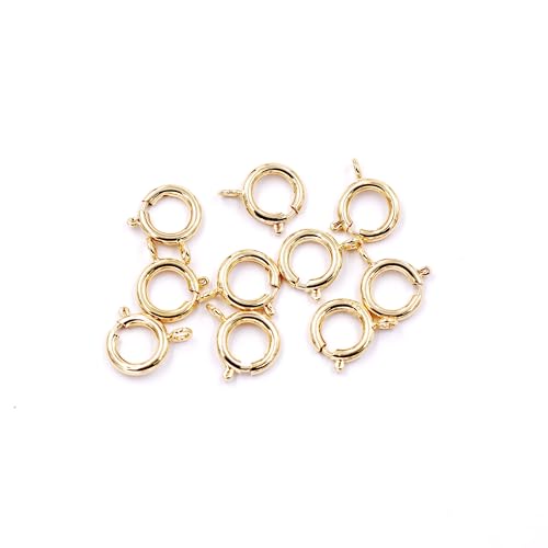 Malahill Schmuckzubehör von ausgezeichneter Qualität, 40 Stück, Ringverschlüsse für Schmuckherstellung, 9 mm, 14 Karat Gold Malahill Schmuckzubehör von ausgezeichneter Qualität, 40 Stück, Ringverschlüsse für Schmuckherstellung, 9 mm, 14 Karat Gold von Malahill