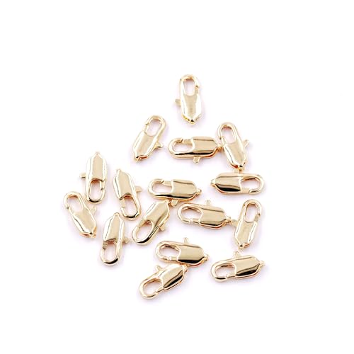 Malahill Schmuckzubehör von ausgezeichneter Qualität, Fischschwanz-Verschlüsse für Schmuckherstellung, 5 x 10 mm, 14 Karat Gold, 40 Stück Malahill Schmuckzubehör von ausgezeichneter Qualität, Fischschwanz-Verschlüsse für Schmuckherstellung, 5 x 10 mm, 14 Karat Gold, 40 Stück von Malahill