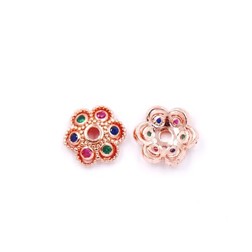 Malahill Zirkonia-Perlenkappen für Schmuckherstellung, 8 mm, Roségold, 30 Stück Malahill Zirkonia-Perlenkappen für Schmuckherstellung, 8 mm, Roségold, 30 Stück von Malahill