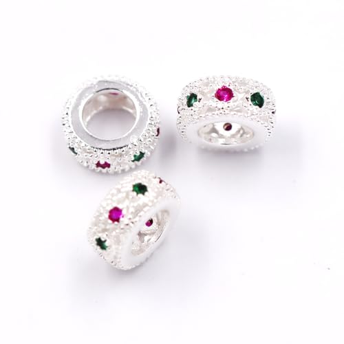 Malahill Zwischenperlen aus Zirkonia, für Schmuckherstellung, 8 x 3,7 mm, Silber, 30 Stück Malahill Zwischenperlen aus Zirkonia, für Schmuckherstellung, 8 x 3,7 mm, Silber, 30 Stück von Malahill
