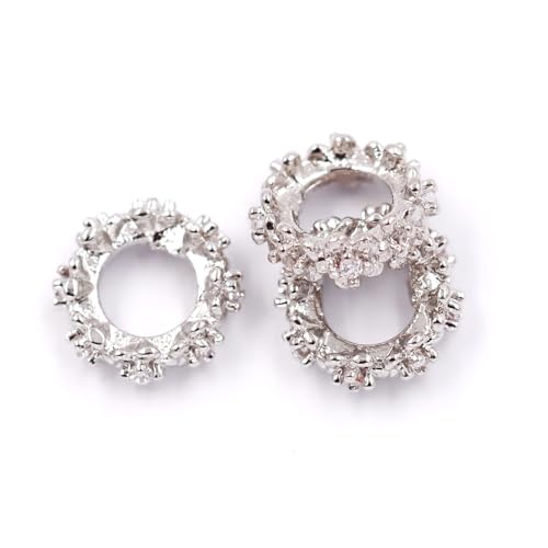 Malahill Zwischenperlen aus Zirkonia, zur Schmuckherstellung, 6 x 3 mm, Weißgold, 20 Stück Malahill Zwischenperlen aus Zirkonia, zur Schmuckherstellung, 6 x 3 mm, Weißgold, 20 Stück von Malahill